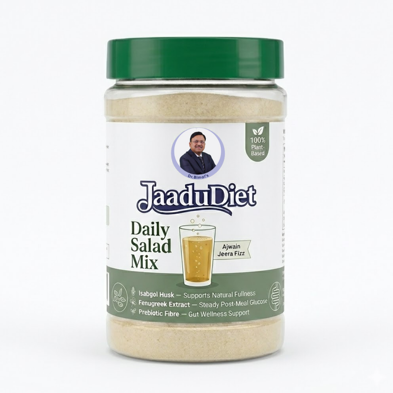 Dr. Bimal's Jaadu Diet Pre-Meal Fibre Drink for Weight Management & Blood Sugar Control | Ajwain-Jeera | 300g, 30 Servings