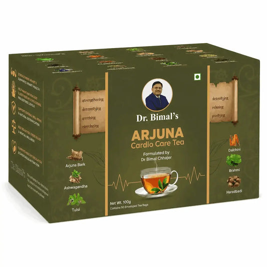 Dr. Bimal's Arjuna Cardio Care Tea with Ashwagandha, Shankhpushpi & Daalchini | 50 Tea Bags